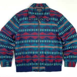 Pendleton Southwestern Bomber Jacket Men’s Small Native Pattern Zip